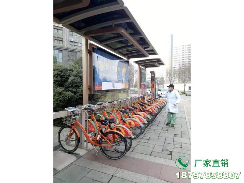 濠江公交站点共享自行车棚